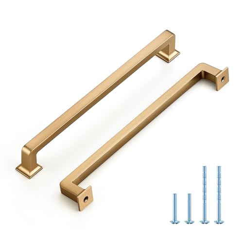 HOME EDIT Champagne Bronze Cabinet Handles Zinc Pulls 7-1/2 Inch 5 Pack - color: Champagne Bronze, size: 7-1/2 inches Hole Center