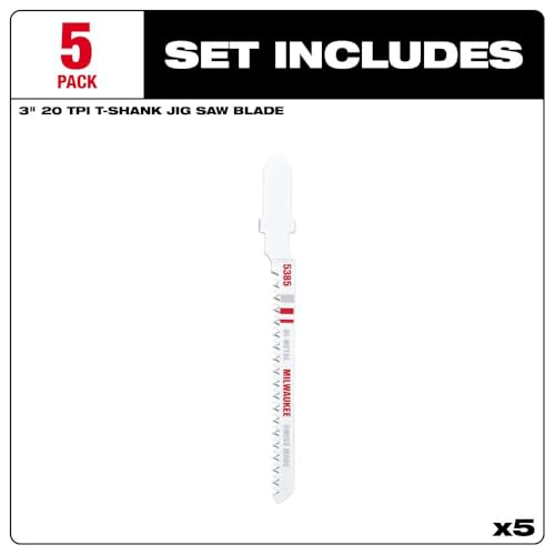 Milwaukee Electric - JIG SAW SCROLL 20T 3L 5PK