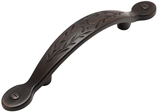 Cosmas 10 Pack 465ORB Oil Rubbed Bronze Leaf Pull 3 Inch Hole Centers