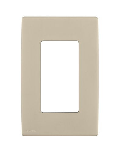 Leviton Renu One-Gang Screwless Snap-On Wallplate, REWP1-NS, Navajo Sand - color: Navajo Sand, size: 1 Gang
