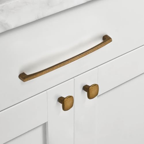 Asidrama 10 Pack 7.5 inch Brushed Antique Brass Kitchen Cabinet Handles - color: Antique Brass, size: 7.5" Hole Center(192mm)