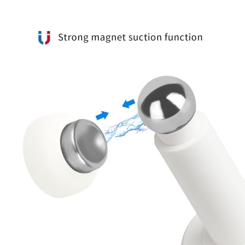 Adjustable Height Magnetic Door Stop, White,1Pack - color: White