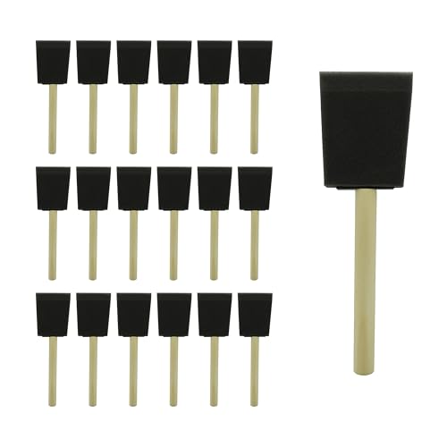 Poly Foam Brushes 2inch 18pcs, High Density Foam Paint Brush for Painting, Staining, Paint Sponges - size: 2inch 18pcs