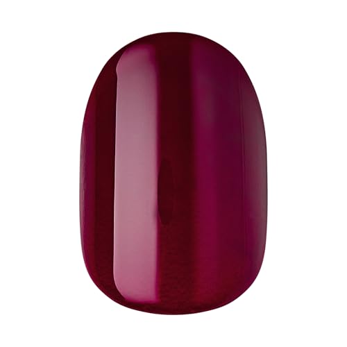 Kiss Impress No Glue Mani Press On Nails Kit, Over You, 30 Red Peel and Stick Nails, Super Slim Short Squoval, Glossy Gel Finish, PureFit Technology, Includes Prep Pad, Manicure Stick & Mini File - size: 1 Count (Pack of 30), style: Solid