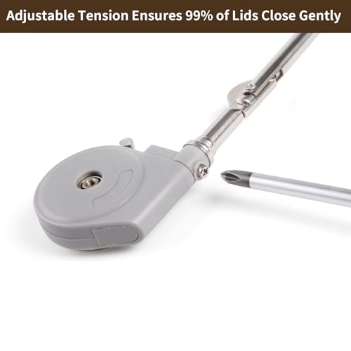 HBL' 2 Pack | Tension Adjustable Soft Close Hinges for Toy Boxes - size: 2 Pack