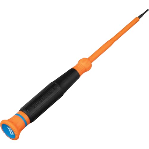 Klein Tools 6273INS Insulated Precision Screwdriver, 1/16-Inch Mini Electrician Screwdriver, 1000-Volt Cushion Grip Handle - style: 1/16-Inch Slotted