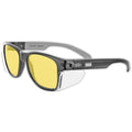 MAGID Gemstone Y50 Performance Anti-Fog Safety Glasses with Side Shields - color: Amber Lens | Black Frame, size: 2 Pairs