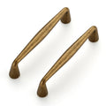 Ravinte Antique Brass Cabinet Handles Solid Handles,3-1/2 Inch,10 Pack - color: Antique Brass, size: 3-1/2 Inches Hole Center