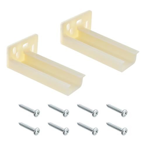 Kitchen Drawer Rail Bracket for Prime-Line R 7265 Rear Drawer Track Back Plate, Nylon Drawer Side Track Brackets, White -1 Pair
