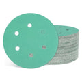 50Pcs Sanding Disc 6Inch 400Grit 6 Hole Sandpapers Green - color: Green, size: 6 Inch(400 Grit)