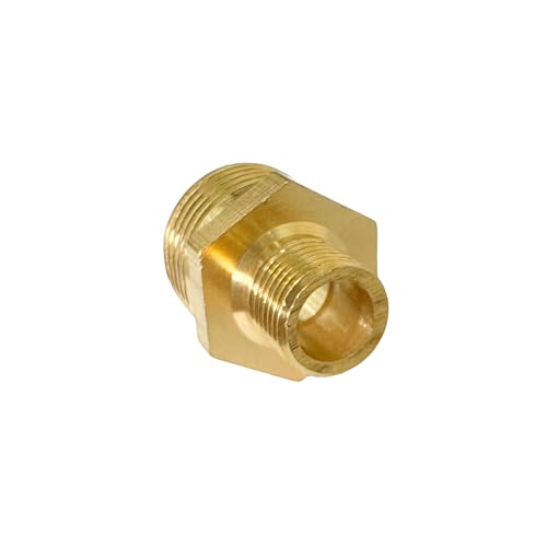 3/8" x 1/8" Male Threaded Hex Nipple Reducer Brass NPT Pipe Fitting Adapter Straight Connectors Pack of 2 - size: 3/8" x 1/8" -2 Pack
