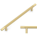 Amerdeco 10 Pack Brushed Gold Knurled Cabinet Pulls 10 Inch Hole Centers Kitchen Cabinet Handles Hardware Kitchen Handles for Cabinets Handles IH0006… - color: Brushed Gold, size: 10"/254MM Hole Center