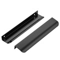 Matte Black Cabinet Handles Finger Edge Pulls 7.8 Inch CC 10 Pack - color: Matte Black, size: 200mm/7.8" Overall Length