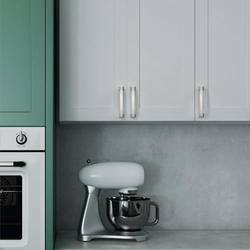 Asidrama 10 Pack 3.75 Inch(96mm) Brushed Satin Nickel Kitchen Cabinet Handles, Cabinet Pulls Kitchen Cabinet Hardware for Cupboard Drawer Pulls - color: Brushed Satin Nickel, size: 3.75" Hole Center, style: 10 Pack
