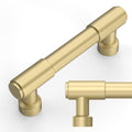 Amerdeco 10 Pack Brushed Gold Cabinet Pulls 3 Inch(76mm) Hole Center Drawer Pulls Cabinet Hardware Kitchen Cabinet Handles for Bathroom ZH0075 - color: Brushed Gold, size: 3"/76MM Hole Center