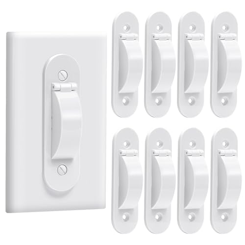 Wall Switch Guard, Child Proof Light Switch Cover Guard | Toggle Style | Light Switch Protection | Keep Toggle Switch in On or Off Position | 8 Pack, White - size: 8 Pack