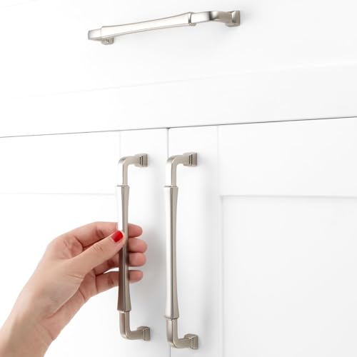 6-1/4 Inch Brushed Nickel Cabinet Pulls Kitchen Handle 10 Pack 3175 - color: Brushed Nickel, size: 6-1/4 In Hole Distance