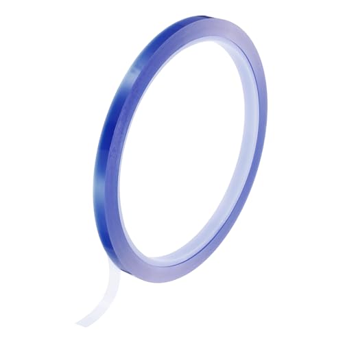 uxcell Blue Heat Tape, 1 Roll 5mmx33m 108ft High Temperature Heat Resistant Tape for Sublimation,Heat Vinyl Press,Heat Transfer, Circuit Board, No Residue - color: Blue, size: 5mmx33m