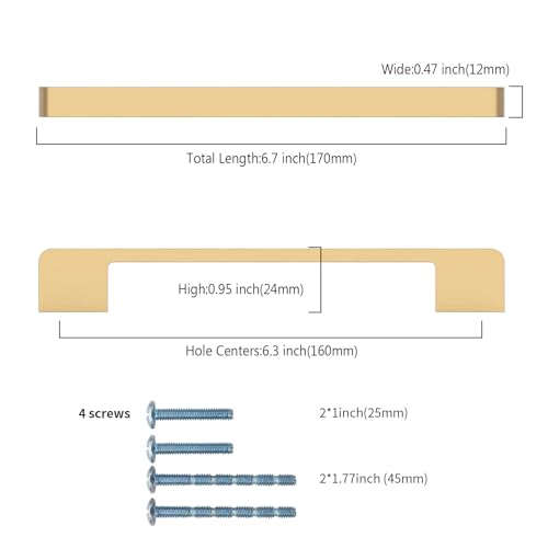 Champagne Bronze Cabinet Pulls and Handles, 6.3 Inch, 10 Pack - color: Champagne Bronze, size: 6.3"/160MM Hole Center