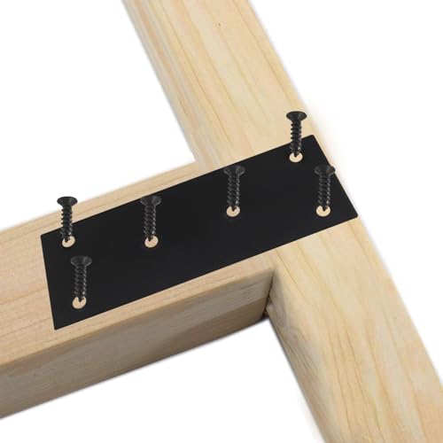 Murtenze 4 Pack Black Stainless Steel Mending Plates, 5 inch - size: 48*128mm