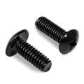 #6-32 x 1/2" Truss Head Machine Screws, Full Thread, 304 Stainless Steel Black Finish, 100 PCS - size: #6-32 x 1/2"