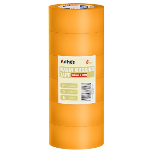 ADHES Orange Delicate Surface Washi Masking Tape Painter Tape 2Inch - size: 48mm x 50m