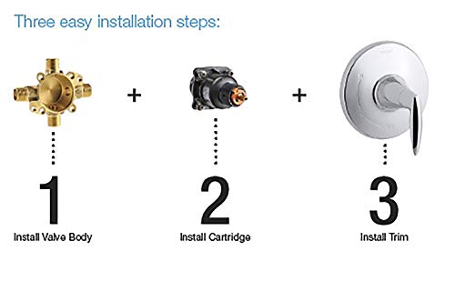 KOHLER 8304-K-NA Rite-Temp Pressure-Balancing Valve Body and Cartridge Kit, Shower Valve System, 5.0 GPM, Simple Installation & Maintenance - style: 8304-K-NA