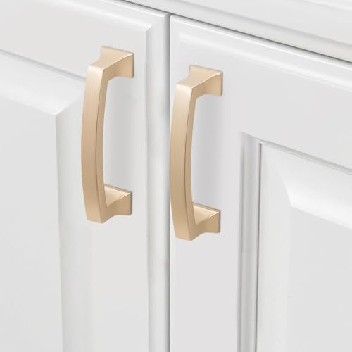 COTYKILEY 10 Pack 3 Inch(76mm) Champagne Bronze Cabinet Handles Gold Kitchen Cabinet Pulls Cabinet Door Handles Kitchen Cabinet Hardware Cupboard Drawer Pulls Dresser Handles - color: Champagne Bronze, size: 3" Hole Center（76MM）