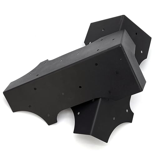 Hi-Flame 4 Set Raised Garden Bed Corner Brackets with Screws, Fit Lumber up to 2 Inch x 12 Inch Raised Bed Brackets for Vegetable Garden (Black)