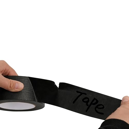 Black Painters Tape 2 inch Wide Black Masking Tape Paint Tape Paper Tape 2 inch x 55 Yards - color: Black, size: 2 Inch