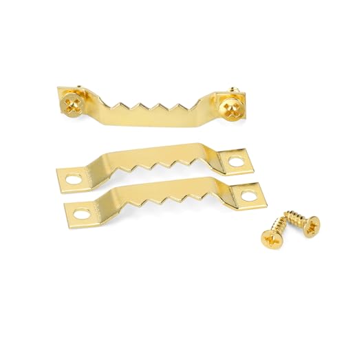 Small Sawtooth Picture Hangers 100 Pack Steel Sawtooth Hangers with Screws for Hanging Canvas Photos Frame Clock Paintings Artwork (Gold) - size: Small Gold Sawtooth - 100 Pack
