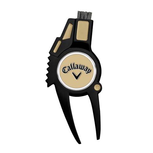 Callaway 4-in-1 Golf Divot Repair Tool - color: Black/Gold