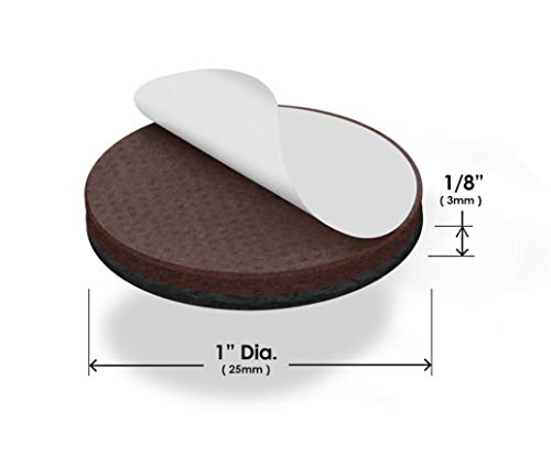 Slipstick GorillaPads CB147 Non Slip Furniture Pads/Gripper Feet (Set of 16) Self Adhesive Rubber Floor Protectors, 1 inch Round, Black (Pack of 3) - size: 1" Round (Pack of 3)