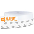 28.9 Ft Weather Stripping Door Seal Strip Tape,Silicone Door Draft Stopper,Self Adhesive Shower Door Bottom Seal, Door Insulation Strip for Door Frame Windows and Glass Gaps (Transparent, 25mm) - size: 1 in x 28.9 ft