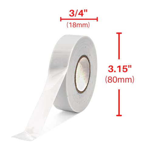 Xtricity Vinyl White Electrical Tape 3/4 inch x 66 Ft for Electrical Insulation, Wire Bundling and DIY Repairs – Durable, Stretchy, General Purpose – Up to 600V (1 Pack) - color: White, size: 1 Pack