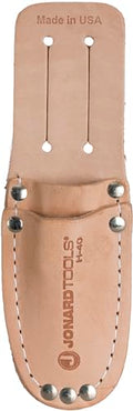 Jonard Tools H-40 Compact Leather Two Pocket Tool Pouch - style: Compact Leather Tool Belt Pouch