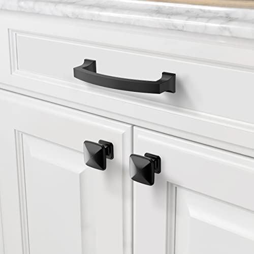 Asidrama 10 Pack 3.75 Inch(96mm) Matte Black Kitchen Cabinet Handles, Cabinet Pulls Kitchen Cabinet Hardware for Cupboard Drawer Pulls - color: Matte Black, size: 3.75" Hole Center, style: 10 Pack