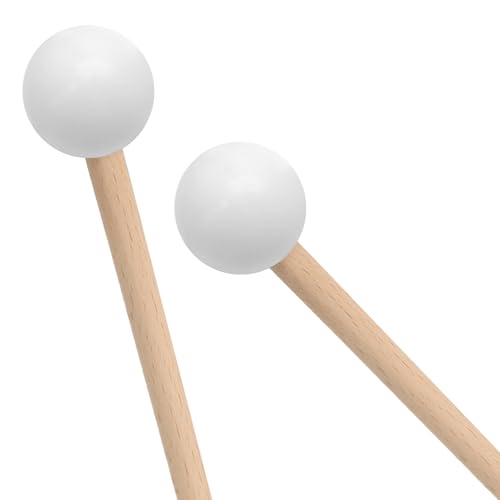 Luomorgo Steel Tongue Drum Mallets, White, 1 Pair Percussion Mallet - color: White