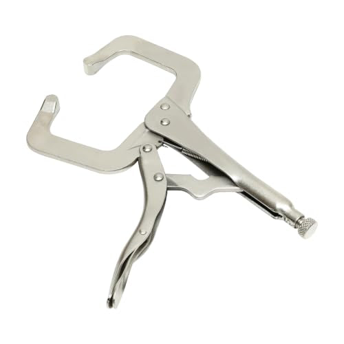 HFS(R) 11-Inch Locking C-Clamp Set,4 Pack, Alloy Steel Heavy Duty Workshop Clamps Locking Pliers with Regular Tip for Welding, Woodworking & Metalworking