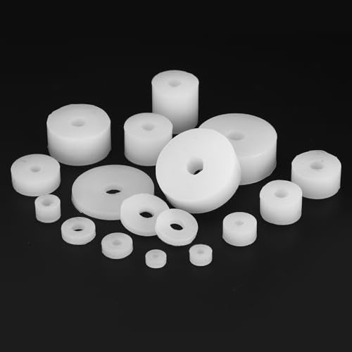 PATIKIL Silicone Rubber Flat Washer, 20 Pcs 0.71" OD x 0.24" ID x 0.2" Thickness Sealing O Ring Water Hose Gasket Assortment Kit Heat Resistant Washer for Plumbing Valve Machinery, White - size: 0.71" OD x 0.24" ID x 0.2" T