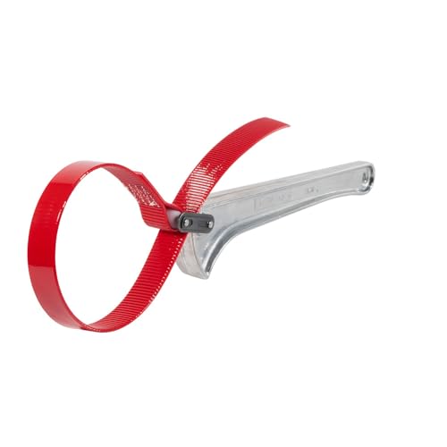 Klein Tools S-12H Grip-It Strap Wrench, Made in USA, with 1-1/2 to 5-Inch Capacity, 12-Inch Handle