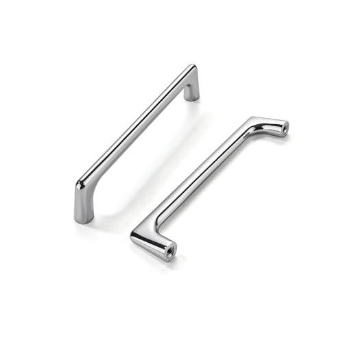 LIMUR 10 Pack 6.3 Inch (160 mm) Hole Center Polished Chrome Cabinet Pulls - Solid Zinc Alloy Kitchen Cabinet Handles, Drawer Pulls,Drawer Handle, Wardrobe & Dresser Handles, Cupboard Hardware - color: Polished Chrome, size: 6.3"/160 MM Hole Center