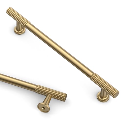 Asidrama 10 Pack 6.3 inch Champagne Bronze Kitchen Cabinet Handles - color: Champagne Bronze, size: 6.3" Hole Center