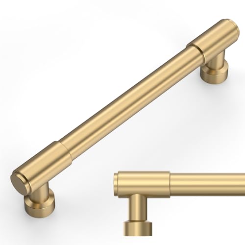 Amerdeco 10 Pack Champagne Bronze Cabinet Pulls 5 Inch(128mm) Hole Center Drawer Pulls Cabinet Hardware Kitchen Cabinet Handles for Bathroom ZH0075 - color: Champagne Bronze, size: 5"/128MM Hole Center