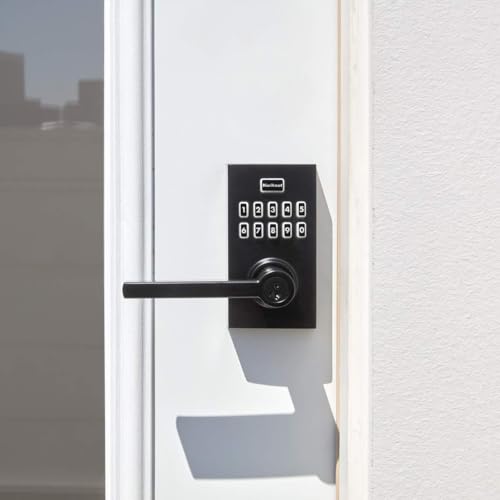 Kwikset 917HFL-514S Smartcode Keypad Electronic with Halifax Lever SmartKey with 6AL Latch and RCS Strike Matte Black Finish - color: Matte Black