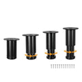 3.15-4.72 Inch Black Adjustable Height Couch Furniture Legs 4 Pcs - size: 3.15-4.72 inch (4 Pcs)