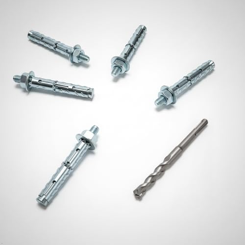 5/16×4" Heavy Duty Hollow Wall Anchors, Through-Hardened Expansion Screws for Hollow Brick, Lightweight Brick and Porous Block, 25 PCS,Includes Impact Drill Bit - size: 5/16×4"