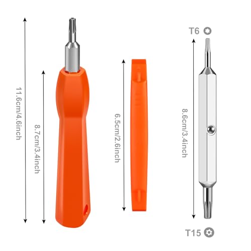 Video Doorbell Screwdriver, Double-Ended T6 T15 Screw Driver Tool for Camera Video Doorbell Replacement, Battery Change, Wifi Password Reset