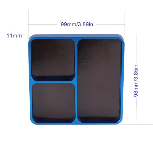 Universal Metal RC Screw Tray, Screws Holder Plate RC Fixing Tools with Magnetic Pad for Screws, Sockets, Bolts, Pins Organizer (Blue)