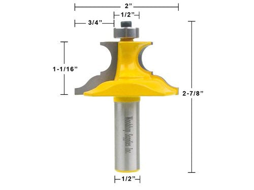 YONICO Router Bits Architectural Molding 1-Inch Pedestal Base 1/2-Inch Shank 16157 - style: 16157 - 1-3/4" CL - 13/32" CD - 1/2" Shank
